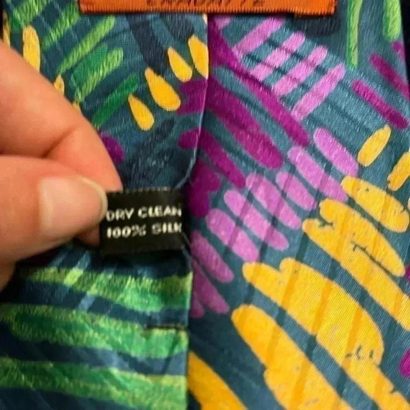 NWT Rare Missioni Cravatte 100%Silk Tie. Made in Spain summer time fun pattern - Picture 6 of 9